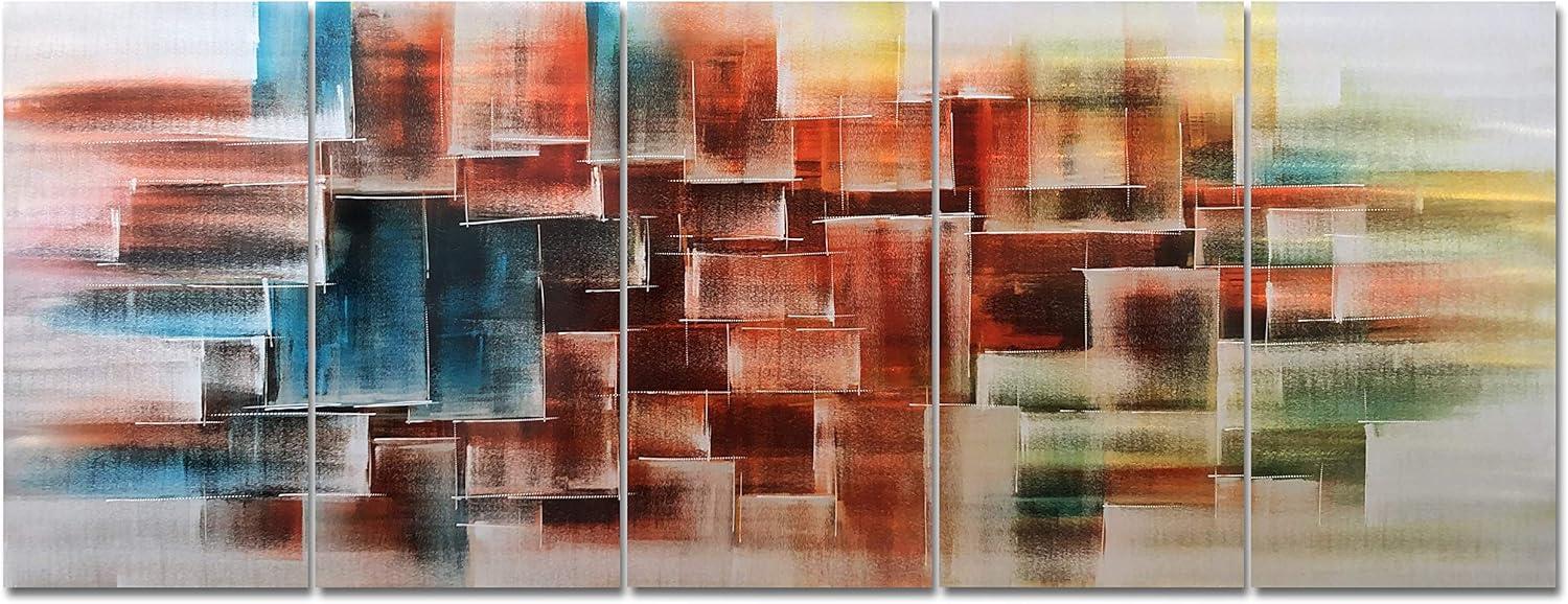imageYihui Arts Abstract Metal Wall Arts Hand Crafted Aluminum Artwork Large Modern Wall Accent for Living Room Bedroom Kitchen DecorColor Abstract