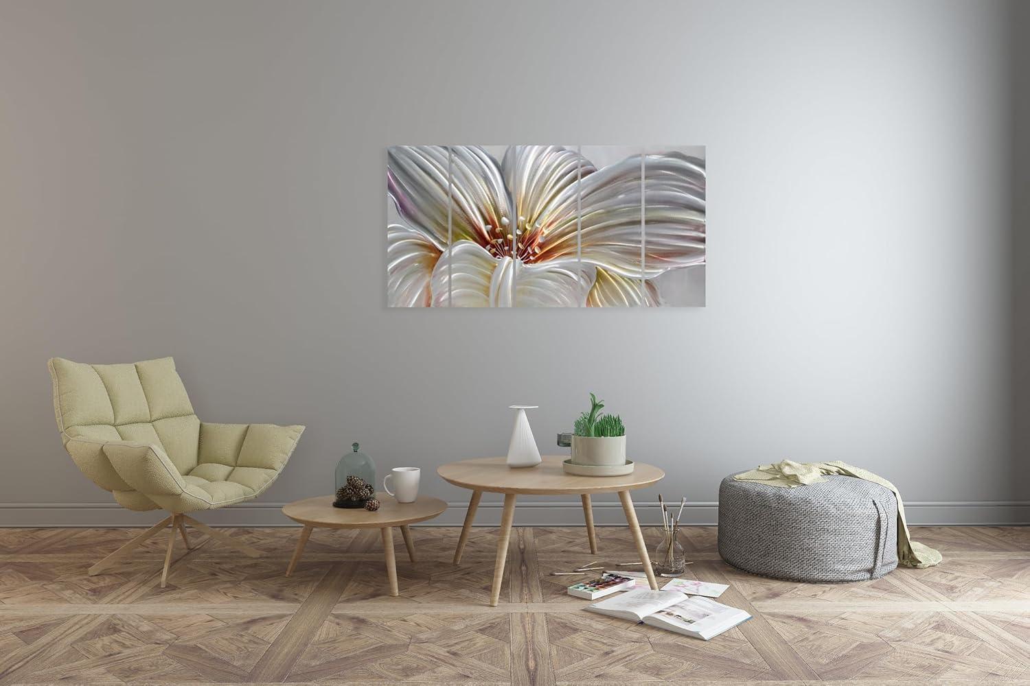 imageYihui Arts Large HandCrafted 3D Aluminum Metal Wall Art  Abstract Sun Artwork with Soft Color for Living Room Bedroom Over Bed DecorYMX494
