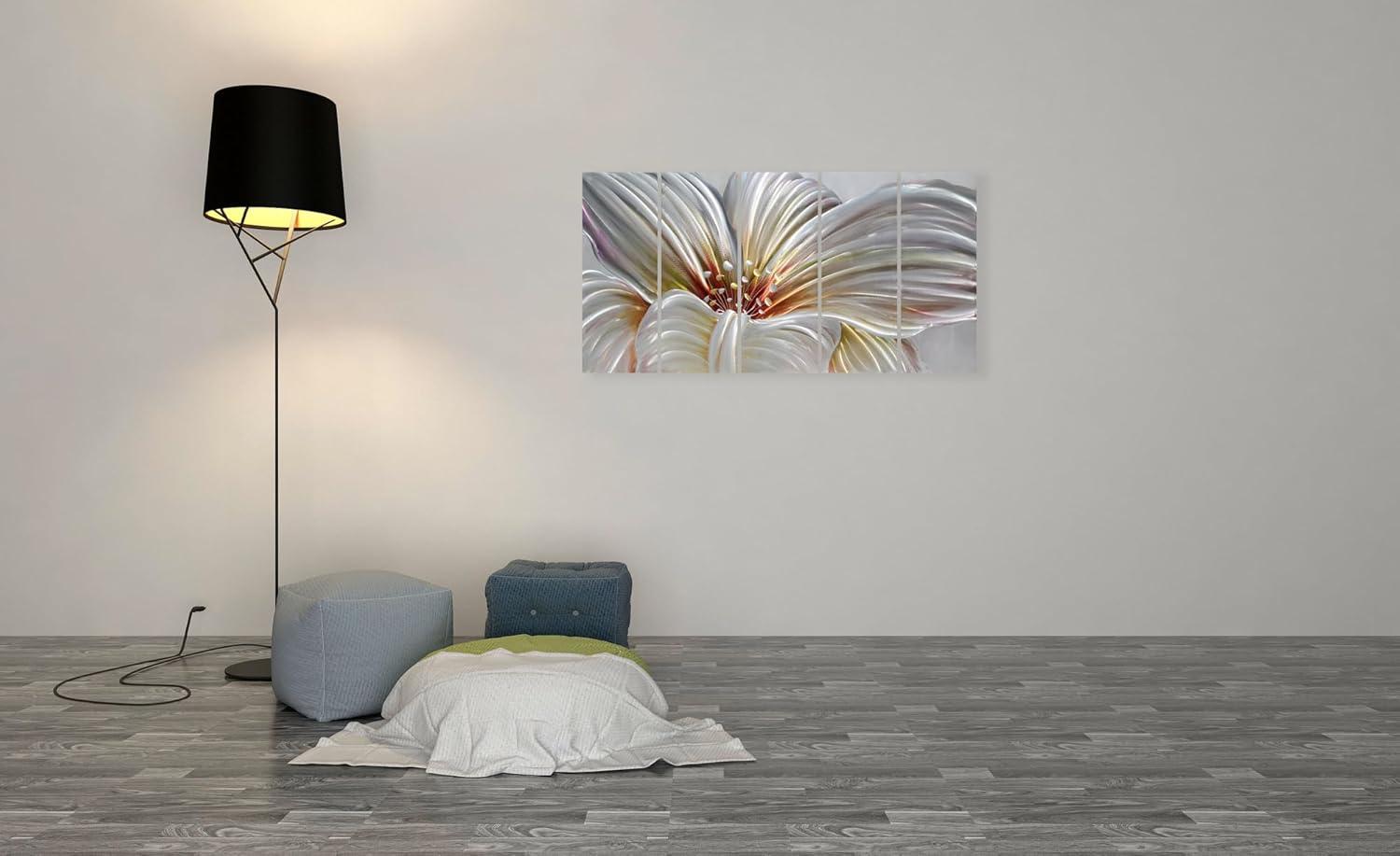 imageYihui Arts Large HandCrafted 3D Aluminum Metal Wall Art  Abstract Sun Artwork with Soft Color for Living Room Bedroom Over Bed DecorYMX494