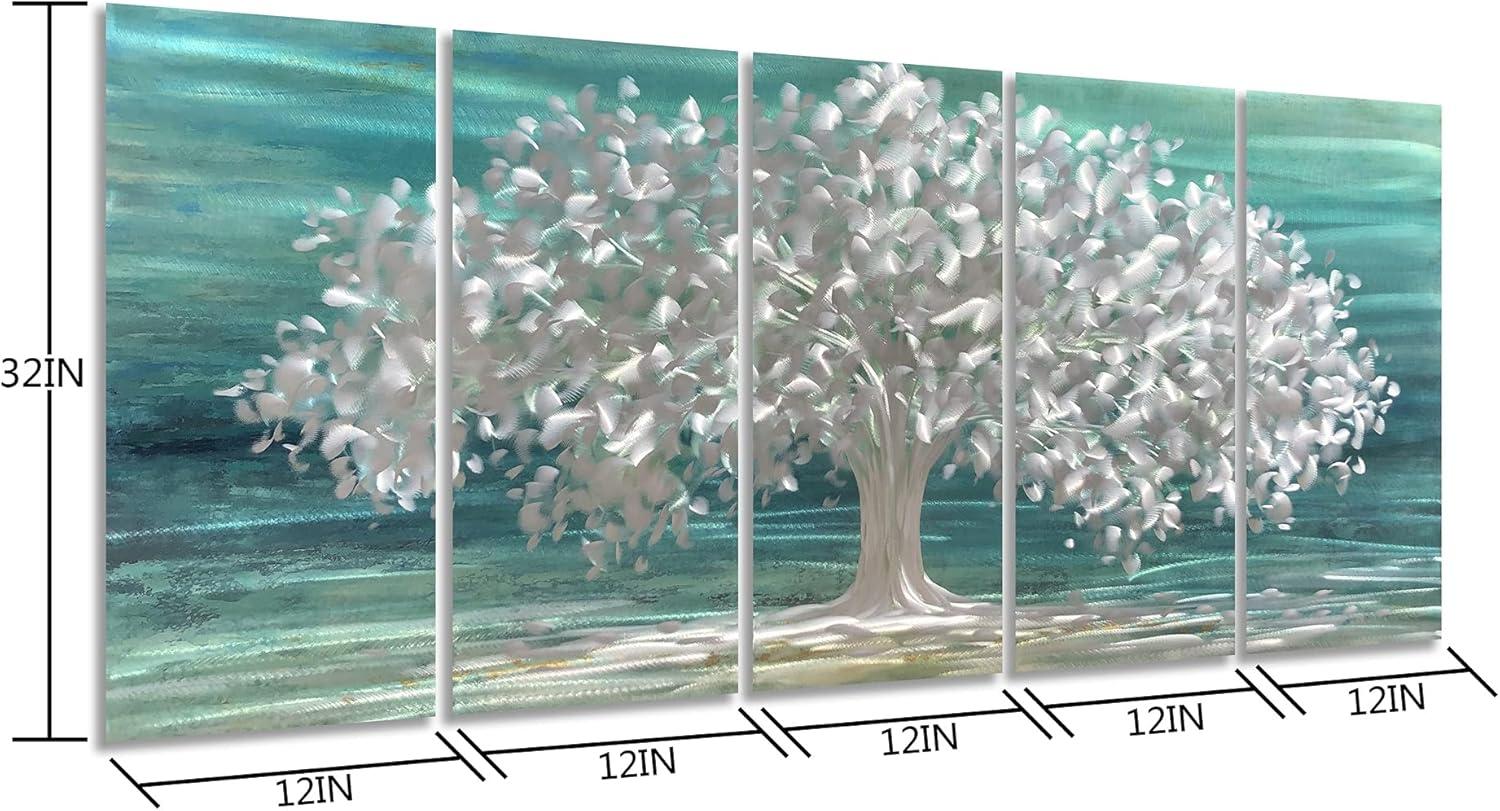 imageYihui Arts Tree Metal Wall Art For Living Room Black Grey Silver Color Pictuers For DecorTree Of Life