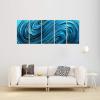 imageYihui Arts Abstract Metal Wall Arts Hand Crafted Aluminum Artwork Large Modern Wall Accent for Living Room Bedroom Kitchen DecorAbstract Waves