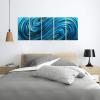 imageYihui Arts Abstract Metal Wall Arts Hand Crafted Aluminum Artwork Large Modern Wall Accent for Living Room Bedroom Kitchen DecorAbstract Waves