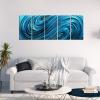 imageYihui Arts Abstract Metal Wall Arts Hand Crafted Aluminum Artwork Large Modern Wall Accent for Living Room Bedroom Kitchen DecorAbstract Waves