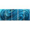 imageYihui Arts Abstract Metal Wall Arts Hand Crafted Aluminum Artwork Large Modern Wall Accent for Living Room Bedroom Kitchen DecorAbstract Waves