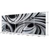 imageYihui Arts Abstract Metal Wall Arts Hand Crafted Aluminum Artwork Large Modern Wall Accent for Living Room Bedroom Kitchen DecorBlack White