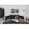 imageYihui Arts Abstract Metal Wall Arts Hand Crafted Aluminum Artwork Large Modern Wall Accent for Living Room Bedroom Kitchen DecorBlack White