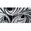 imageYihui Arts Abstract Metal Wall Arts Hand Crafted Aluminum Artwork Large Modern Wall Accent for Living Room Bedroom Kitchen DecorBlack White
