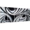 imageYihui Arts Abstract Metal Wall Arts Hand Crafted Aluminum Artwork Large Modern Wall Accent for Living Room Bedroom Kitchen DecorBlack White