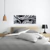 imageYihui Arts Abstract Metal Wall Arts Hand Crafted Aluminum Artwork Large Modern Wall Accent for Living Room Bedroom Kitchen DecorBlack White