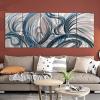 imageYihui Arts Abstract Metal Wall Arts Hand Crafted Aluminum Artwork Large Modern Wall Accent for Living Room Bedroom Kitchen DecorY411