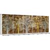 imageYihui Arts Large HandCrafted 3D Aluminum Metal Wall Art  Abstract Sun Artwork with Soft Color for Living Room Bedroom Over Bed DecorYMX492