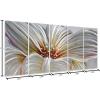 imageYihui Arts Large HandCrafted 3D Aluminum Metal Wall Art  Abstract Sun Artwork with Soft Color for Living Room Bedroom Over Bed DecorYMX494