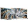 imageYihui Arts Large HandCrafted 3D Aluminum Metal Wall Art  Abstract Sun Artwork with Soft Color for Living Room Bedroom Over Bed DecorYMX496