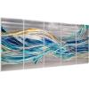 imageYihui Arts Large HandCrafted 3D Aluminum Metal Wall Art  Abstract Sun Artwork with Soft Color for Living Room Bedroom Over Bed DecorYMX498