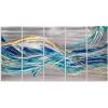 imageYihui Arts Large HandCrafted 3D Aluminum Metal Wall Art  Abstract Sun Artwork with Soft Color for Living Room Bedroom Over Bed DecorYMX498