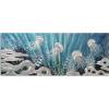 imageYihui Arts Metal Wall Art  Silver Sea Waves 3D Sculpture 5 Piece Hand Crafted Aluminum Coastal Artwork for Large Abstract Living Room Bedroom Bathroom Decor  BlueJelly Fish