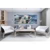 imageYihui Arts Metal Wall Art  Silver Sea Waves 3D Sculpture 5 Piece Hand Crafted Aluminum Coastal Artwork for Large Abstract Living Room Bedroom Bathroom Decor  BlueFish B