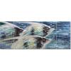 imageYihui Arts Metal Wall Art  Silver Sea Waves 3D Sculpture 5 Piece Hand Crafted Aluminum Coastal Artwork for Large Abstract Living Room Bedroom Bathroom Decor  BlueFish B