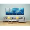 imageYihui Arts Metal Wall Art  Silver Sea Waves 3D Sculpture 5 Piece Hand Crafted Aluminum Coastal Artwork for Large Abstract Living Room Bedroom Bathroom Decor  BlueBlue Waves
