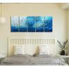 imageYihui Arts Metal Wall Art  Silver Sea Waves 3D Sculpture 5 Piece Hand Crafted Aluminum Coastal Artwork for Large Abstract Living Room Bedroom Bathroom Decor  BlueBlue Waves