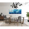 imageYihui Arts Metal Wall Art  Silver Sea Waves 3D Sculpture 5 Piece Hand Crafted Aluminum Coastal Artwork for Large Abstract Living Room Bedroom Bathroom Decor  BlueBlue Waves