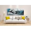 imageYihui Arts Metal Wall Art  Silver Sea Waves 3D Sculpture 5 Piece Hand Crafted Aluminum Coastal Artwork for Large Abstract Living Room Bedroom Bathroom Decor  BlueWaves