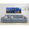 imageYihui Arts Metal Wall Art  Silver Sea Waves 3D Sculpture 5 Piece Hand Crafted Aluminum Coastal Artwork for Large Abstract Living Room Bedroom Bathroom Decor  BlueFish