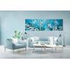 imageYihui Arts Metal Wall Art  Silver Sea Waves 3D Sculpture 5 Piece Hand Crafted Aluminum Coastal Artwork for Large Abstract Living Room Bedroom Bathroom Decor  BlueJelly Fish