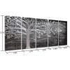 imageYihui Arts Tree Metal Wall Art For Living Room Black Grey Silver Color Pictuers For DecorBlack Tree