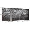 imageYihui Arts Tree Metal Wall Art For Living Room Black Grey Silver Color Pictuers For DecorBlack Tree