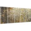 imageYihui Arts Tree Metal Wall Art For Living Room Black Grey Silver Color Pictuers For DecorGold Tree