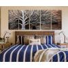 imageYihui Arts Tree Metal Wall Art For Living Room Black Grey Silver Color Pictuers For DecorSilver
