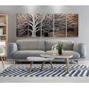 imageYihui Arts Tree Metal Wall Art For Living Room Black Grey Silver Color Pictuers For DecorSilver