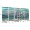 imageYihui Arts Tree Metal Wall Art For Living Room Black Grey Silver Color Pictuers For DecorTeal Tree