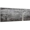imageYihui Arts Tree Metal Wall Art For Living Room Black Grey Silver Color Pictuers For DecorTree