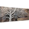 imageYihui Arts Tree Metal Wall Art For Living Room Black Grey Silver Color Pictuers For DecorSilver