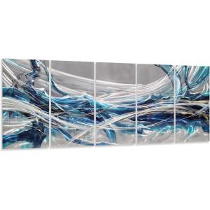 imageYihui Arts Large HandCrafted 3D Aluminum Metal Wall Art  Abstract Sun Artwork with Soft Color for Living Room Bedroom Over Bed DecorYMX497