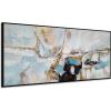 imageYihui Arts Contemporary Abstract Living Room Wall Art Hand Painted Modern Teal Color Canvas Painting Pictures for Bedroom Bathroom DecorAbstract Art