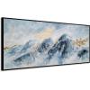 imageYihui Arts Contemporary Abstract Living Room Wall Art Hand Painted Modern Teal Color Canvas Painting Pictures for Bedroom Bathroom DecorBlue Art