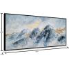 imageYihui Arts Contemporary Abstract Living Room Wall Art Hand Painted Modern Teal Color Canvas Painting Pictures for Bedroom Bathroom DecorBlue Art