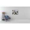 imageYihui Arts Contemporary Abstract Living Room Wall Art Hand Painted Modern Teal Color Canvas Painting Pictures for Bedroom Bathroom DecorFramed Black White Art