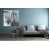 imageYihui Arts Contemporary Abstract Living Room Wall Art Hand Painted Modern Teal Color Canvas Painting Pictures for Bedroom Bathroom DecorSquare Arts