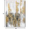 imageYihui Arts Modern Abstract Skyline Canvas Wall Artwork with Gold Foil Modern Oil Painting Pictures with Framed for Living Room Bedroom Bathroom DecorationGold Skyline