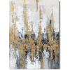 imageYihui Arts Modern Abstract Skyline Canvas Wall Artwork with Gold Foil Modern Oil Painting Pictures with Framed for Living Room Bedroom Bathroom DecorationGold Skyline 1