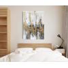 imageYihui Arts Modern Abstract Skyline Canvas Wall Artwork with Gold Foil Modern Oil Painting Pictures with Framed for Living Room Bedroom Bathroom DecorationGold Skyline 1