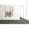 imageYihui Arts Modern Abstract Skyline Canvas Wall Artwork with Gold Foil Modern Oil Painting Pictures with Framed for Living Room Bedroom Bathroom DecorationGold Skyline