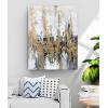 imageYihui Arts Modern Abstract Skyline Canvas Wall Artwork with Gold Foil Modern Oil Painting Pictures with Framed for Living Room Bedroom Bathroom DecorationGold Skyline 1