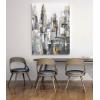 imageYihui Arts Modern Abstract Skyline Canvas Wall Artwork with Gold Foil Modern Oil Painting Pictures with Framed for Living Room Bedroom Bathroom DecorationGrey Skyline