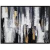 Framed Black White Painting