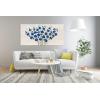 imageYihui Arts 3D White Flower Canvas Wall Art Hand Painted Grey Paintings Vertical Artwork for Living Room Bedroom Hallway DecorationBlue Flower